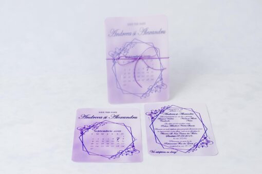 Invitatie nunta Fine purple