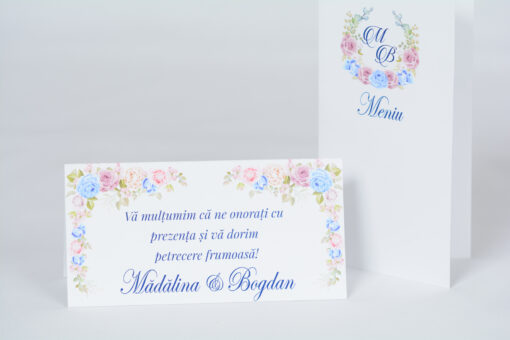 Invitatie de nuntă Set Nunta Floral Blue