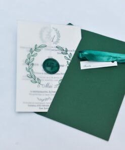 Invitații nuntă Green Secret Love